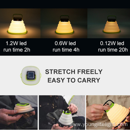 USB solar charging collapsible lampshade led light